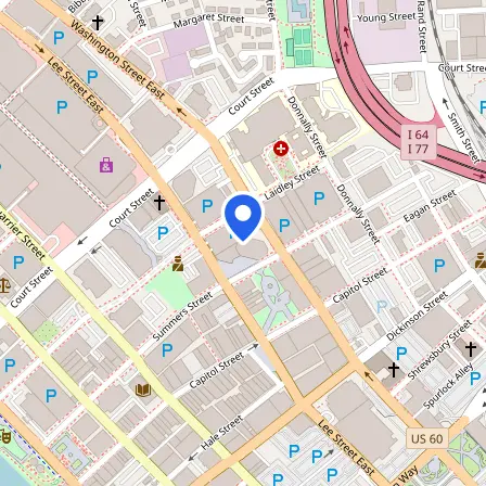Map showing the location of Pearson Professional Center in Charleston