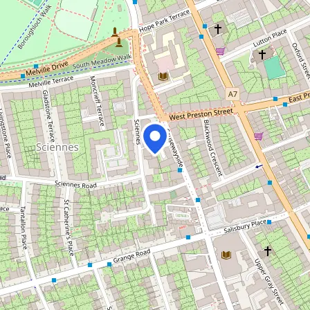 Map showing the location of Prometric Test Center in Edinburgh