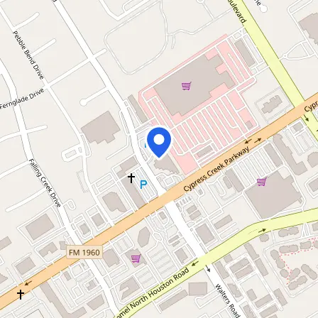 Map showing the location of Test Center USA - North Houston in Houston