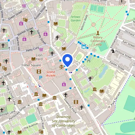 Map showing the location of Pearson Professional Centres-UK Cambridge in Cambridge