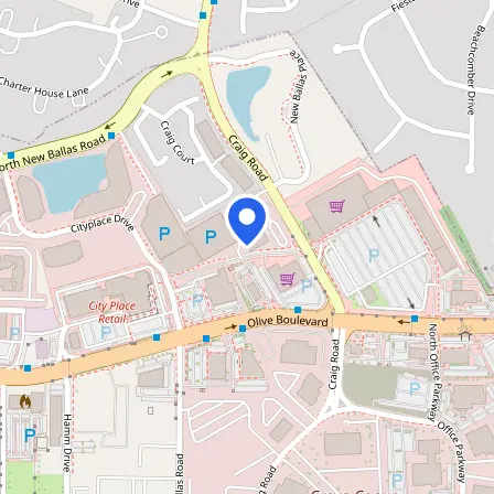 Map showing the location of Prometric Test Center in St Louis