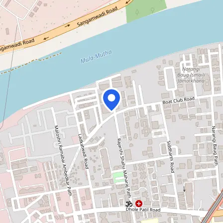 Map showing the location of IELTS Test Centre DP Road in Pune