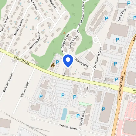 Map showing the location of Pearson Professional Center in Westbrook