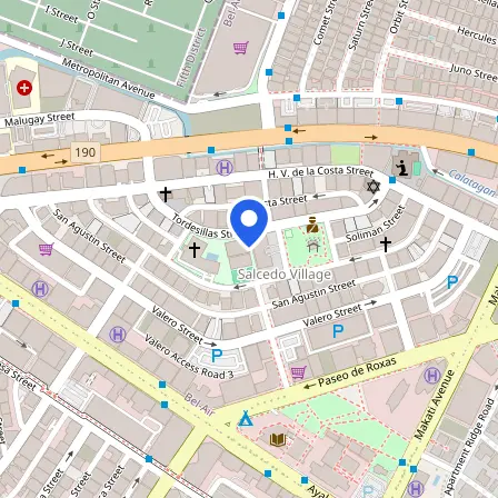 Map showing the location of Pearson Professional Centers-Manila, Philippines in Manila