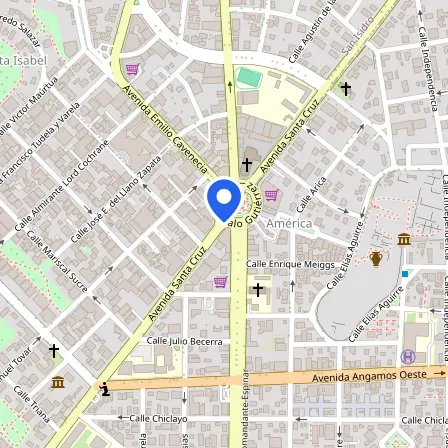Map showing the location of New Horizons Computer Learning Center in Lima