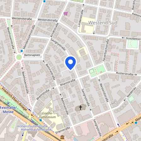 Map showing the location of Pearson Professional Centers-Frankfurt, Germany in Frankfurt