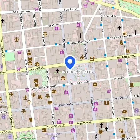 Map showing the location of Instituto Chileno Norteamericano Testing Center in Santiago