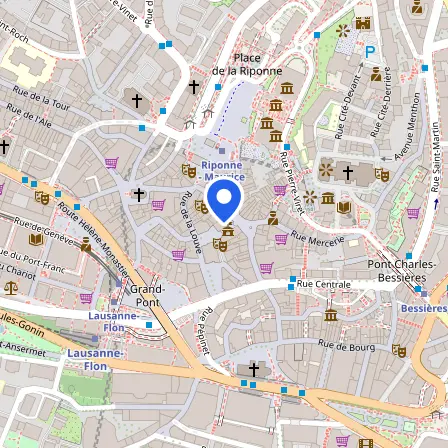 Map showing the location of Iseig in Lausanne