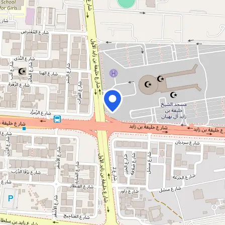 Map showing the location of Al Menhal Cultural and Computer Institute in Al Ain
