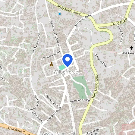Map showing the location of Knowledge Network Solutions (KNS) in Freetown
