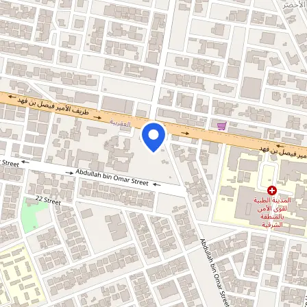Map showing the location of Vinsys Arabia Training Company in Khobar