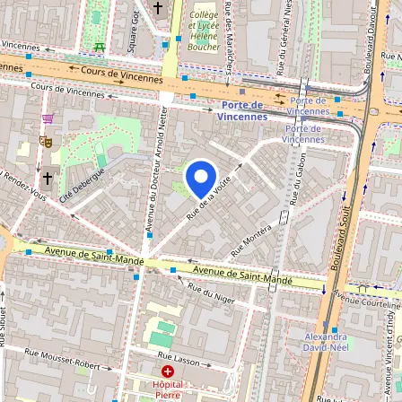 Map showing the location of Pearson Professional Centres-Paris, France in Paris