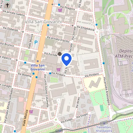 Map showing the location of Technet in Milan